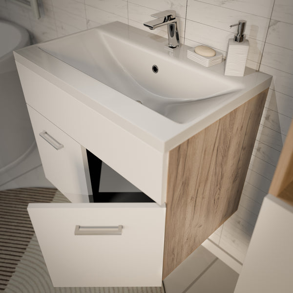 Meuble sous-lavabo avec vasque Krildihana 61 x 40 x 50 cm [en.casa]