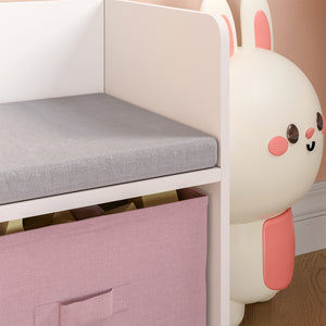 Banc pour enfant avec étagère Vipsali 100 x 99 x 30 cm [en.casa] 