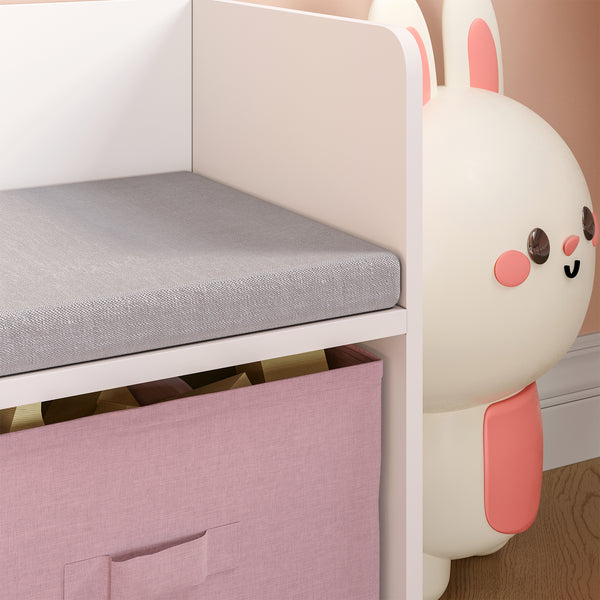 Banc pour enfant avec étagère Vipsali 100 x 99 x 30 cm [en.casa] 