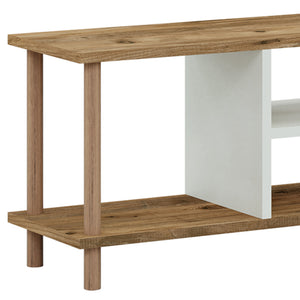 Table TV Ærøskøbing avec 2 compartiments de rangement 43x120x29 cm différentes couleurs [en.casa]