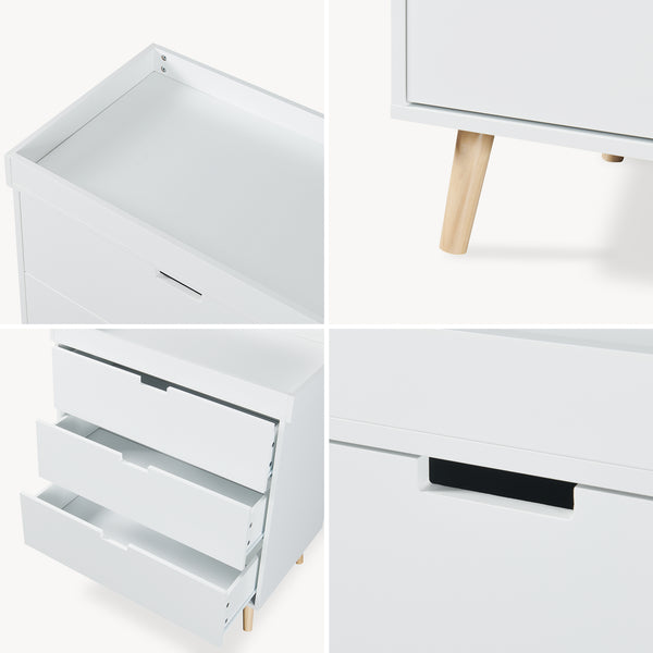 Commode à langer Sallinrar avec matelas à langer amovible [en.casa]
