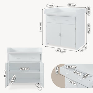 Commode à langer Starler 104 x 96 x 77 cm [en.casa]