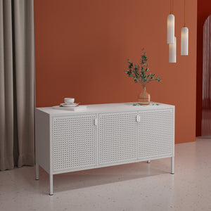 Meuble TV Castelli 114 x 40 x 60 cm acier [en.casa] - premiumXL
