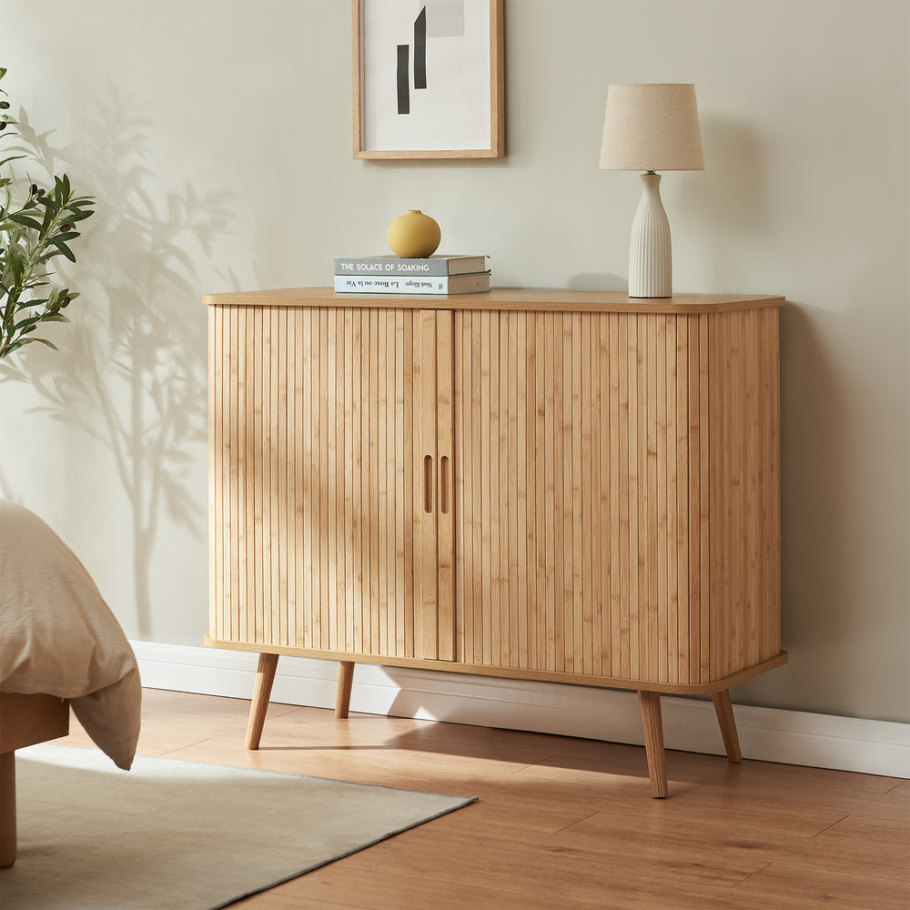 Meuble d’appoint Nordkapp 100 x 40 x 80 cm bambou naturel [en.casa]