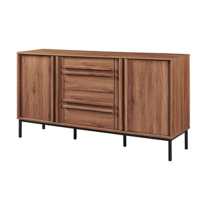 Buffet Kilmandar 150x40x79 cm aspect noyer [en.casa]