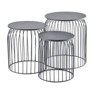 Lot de 3 Tables Gigognes Amherst 40x40x46 cm Plusieurs couleurs [en.casa]