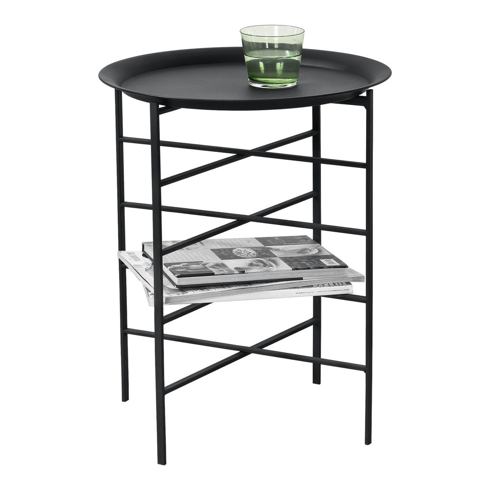 Table d’appoint Wiltz 40x40x53 cm métal noir en.casa - premiumXL