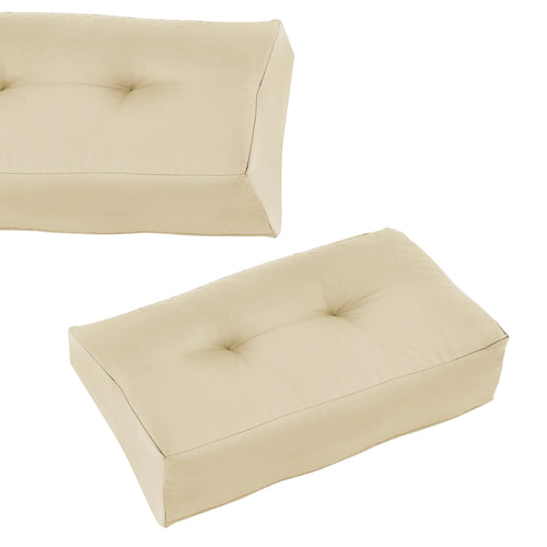 [en.casa] Coussin d’assise / de dossier / d’angle avec palette ou en kit pour canapé euro palette In/Extérieur meubles rembourrés