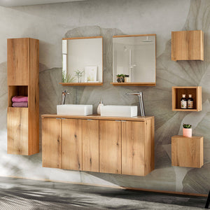 Ensemble de meubles de salle de bains 7 pièces NEWPORT effet chêne [en.casa]