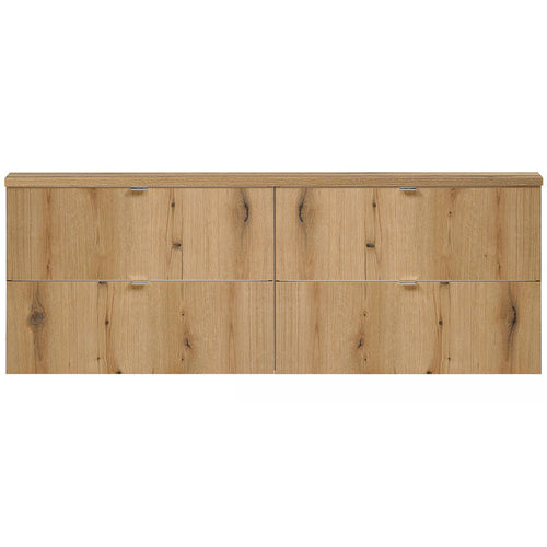 Meuble sous lavabo double NEWPORT avec tiroirs effet chêne [en.casa] 