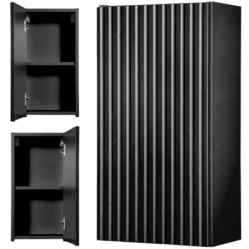 Armoire murale de salle de bain Newport noir [en.casa]