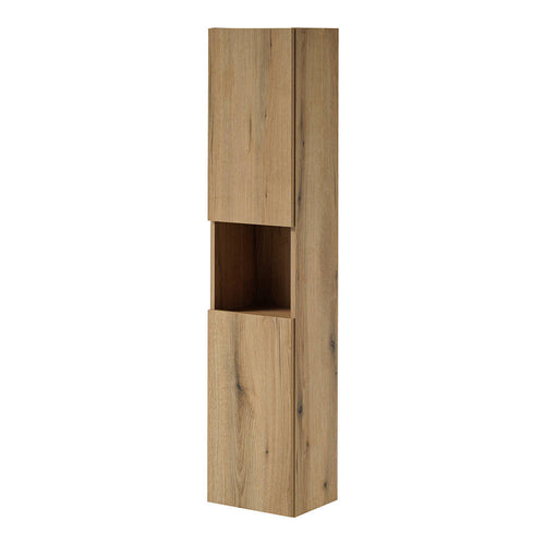 Colonne de salle de bain Newport avec 2 portes 30 x 140 x 25 cm effet chêne [en.casa]