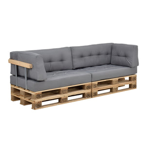 Coussin de dossier Coussin d'angle Coussin d'assise pour canapé Euro-palette Coussin de palette Revêtement intérieur/extérieur Coussin mobilier + palette [en.casa]