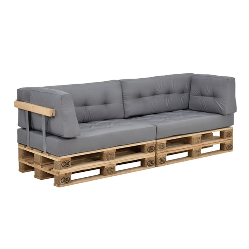 Coussin de dossier Coussin d'angle Coussin d'assise pour canapé Euro-palette Coussin de palette Revêtement intérieur/extérieur Coussin mobilier + palette [en.casa]