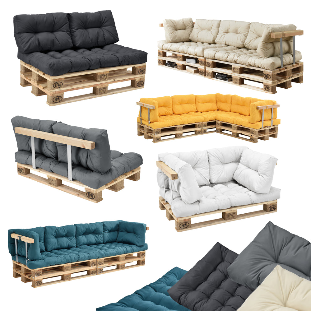 Coussin de palette Comfy en différentes couleurs en.casa - premiumXL