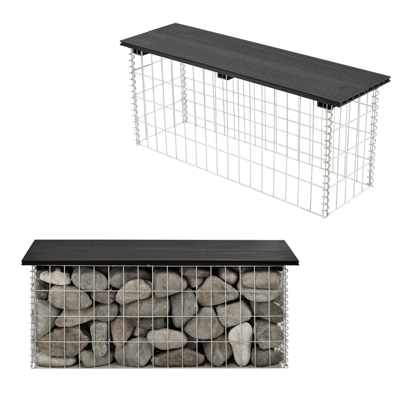 Croquis coté Banc du jardin Gabion Friesland  Couleurs différentes [pro.tec] 