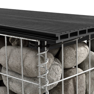 Banc en gabions Friesland WPC 100x45x30 cm en différentes couleurs pro.tec