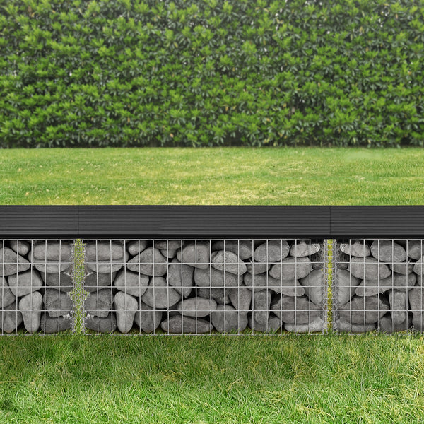 Banc en gabions Friesland WPC 100x45x30 cm en différentes couleurs pro.tec