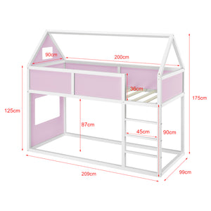 Lit mezzanine Quedlinburg pour enfants 90x200 cm en différentes couleurs [en.casa]