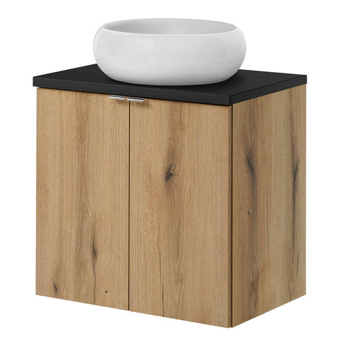 Meuble sous-lavabo avec vasque rond Newport [en.casa]