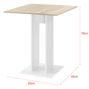 Table à Manger de Forme Carrée Table Design pour Salle à Manger Cuisine Salon Panneau de Particules Mélaminé 65 x 65 x 78 cm [en.casa]