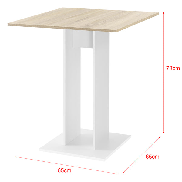 Table à Manger de Forme Carrée Table Design pour Salle à Manger Cuisine Salon Panneau de Particules Mélaminé 65 x 65 x 78 cm [en.casa]